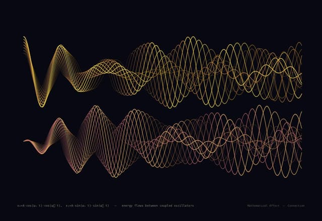 Coupled Oscillators — ẍ₁ = -ω₁²x₁ + κ(x₂ - x₁)