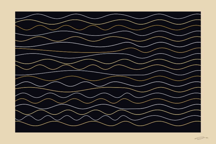 Phase Sync — mathematical art print from the CONNECTION series by Geometry of Feeling