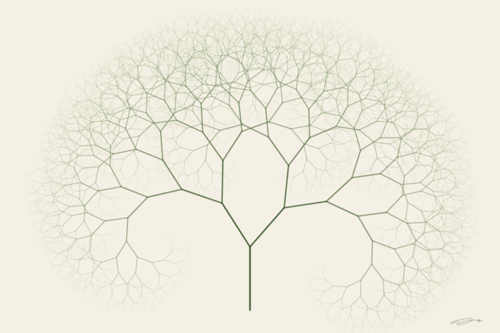 Branch — mathematical art print from the GROWTH series by Geometry of Feeling